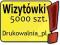 WIZYTÓWKI 5000 szt - FOLIA - 2stronne NAJGRUBSZE!