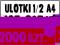 ULOTKI 1/2 A4 - 105x297 mm - 2000 szt - MASZYNOWO