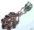 Wisior, srebro 925  granaty