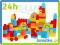 DUŻE EDUKACYJNE KLOCKI MEGA BLOCKS 90szt + TORBA