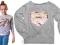 Markowa szara bluza z cekinowym sercem r.158 SALE