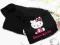 S144| GEORGE Czarny Szalik Hello Kitty