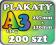 200szt Plakaty A3 130g TRANSPORT GRATIS! PROJEKT!
