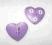 BROSZKA SERCE KLIPS FIOLETOWA MALOWANA RĘCZNIE