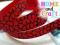 WSTĄŻKA TASIEMKA RYPSOWA  PANTERKA CZERWONA 16 mm
