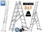 WYSOKA DRABINA ALUMINIOWA 3x7 4,25M 150KG DRABINY