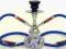 SHISHA 2-OSOBOWA NIEBIESKA WZORY - 25 CM - Warszaw
