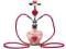 SHISHA SERCE CZERWONA 2 WĘŻE - 65 CM - Warszawa