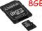 8GB microSD HC+adapter SD Kingston micro sdhc Łódź