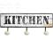 Wieszak potrójny Kitchen retro / vintage / shabby