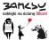 NAKLEJKA na ścianę BANKSY Naklejki Street Art 50CM