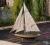 Piękny Drewniany model jachtu RETRO-wys. 63cm!