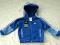 Nowa Niebieska Bluza ADIDAS z Kapturem 12/18m