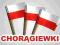 Chorągiewki biało czerwone   flagi  kpl 50 szt
