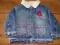 KURTKA KURTECZKA JEANSOWA CIEPŁA 74/80cm // 9-18M
