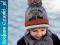 Dziecięcy komplet czapka szalik turkus zima 46-50