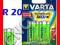 2x AKUMULATORKI VARTA R20 D HR20 3000mAh READY2USE