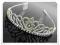 DIADEM KORONA TIARA OPASKA CYRKONIE ŚLUB 52