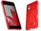 Czerwone etui Gel LG Optimus G E975 + folia wymiar