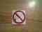 naklejka zakaz palenia