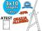 DRABINA ALUMINIOWA 3x10 WYS. ROBOCZA 7,90 M. ATEST