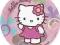 Talerzyki papierowe Hello Kitty 18 cm urodziny