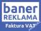 Baner reklamowy REKLAMA, KRAKÓW, FVAT