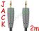 Kabel audio mały JACK 3,5mm Bandridge 2m JAKOŚĆ fv