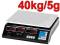 Duża Elektroniczna Waga z Akumulatorem 40kg/5g