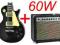 GITARA ELEKTRYCZNA LES PAUL+ WZMACNIACZ 60W- 3 KOL
