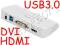 Stacja dokująca do notebooków USB 3.0 VGA DVI HDMI