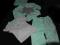 Śliczny dres komplet 3 w 1 spodnie bluza body r.74