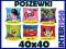 POSZEWKA 40x40 cars minnie dog hello kitty tomek