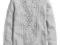 H&amp;M sweter warkoczowy splot szary 146/152cm