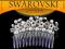 Grzebień Swarovski perły ślub do włosów  wpinka