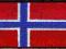 Naszywka Norwegia - Flaga Norwegii (3,5 x 5,5 cm)