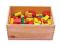 MZK Klocki drewniane, kolorowe w skrzyni 135 el.