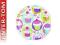 Talerzyki Cupcake 18 cm urodziny babeczka 8 szt