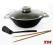 WOK ŻELIWNY 32 CM RUSZT PAŁECZKI ŁOPATKA 15361-32