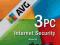 AVG Internet Security PL 2015 3 PC/1 ROK FV PROMO!