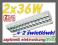 OPRAWA RASTROWA 2X36W LAMPA EVG N/T+ ŚWIETLÓWKI FV