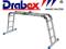 Drabina aluminiowa przegubowa 2x4+2x3 DRABEX