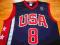 USA DREAM TEAM Reebok KOBE BRYANT #8 Koszulka NBA!