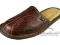 Pantofle papcie klapki męskie skóra brąz r. 44