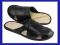 Kapcie Skórzane Męskie Przewiewne Czarne r45/40-46