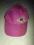 Różowa czapka z daszkiem żabka obwód 54 cm.