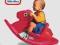 Little tikes Koń Konik na biegunach czerwony Bujak