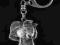 Dog Argentyński posrebrzany brelok do kluczy