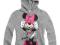 MINNIE MOUSE bluza kaptur SZARA - 128 cm PROMOCJA