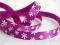 ŚWIĄTECZNA WSTĄŻKA 10mm ŚNIEŻYNKI FIOLET 1m